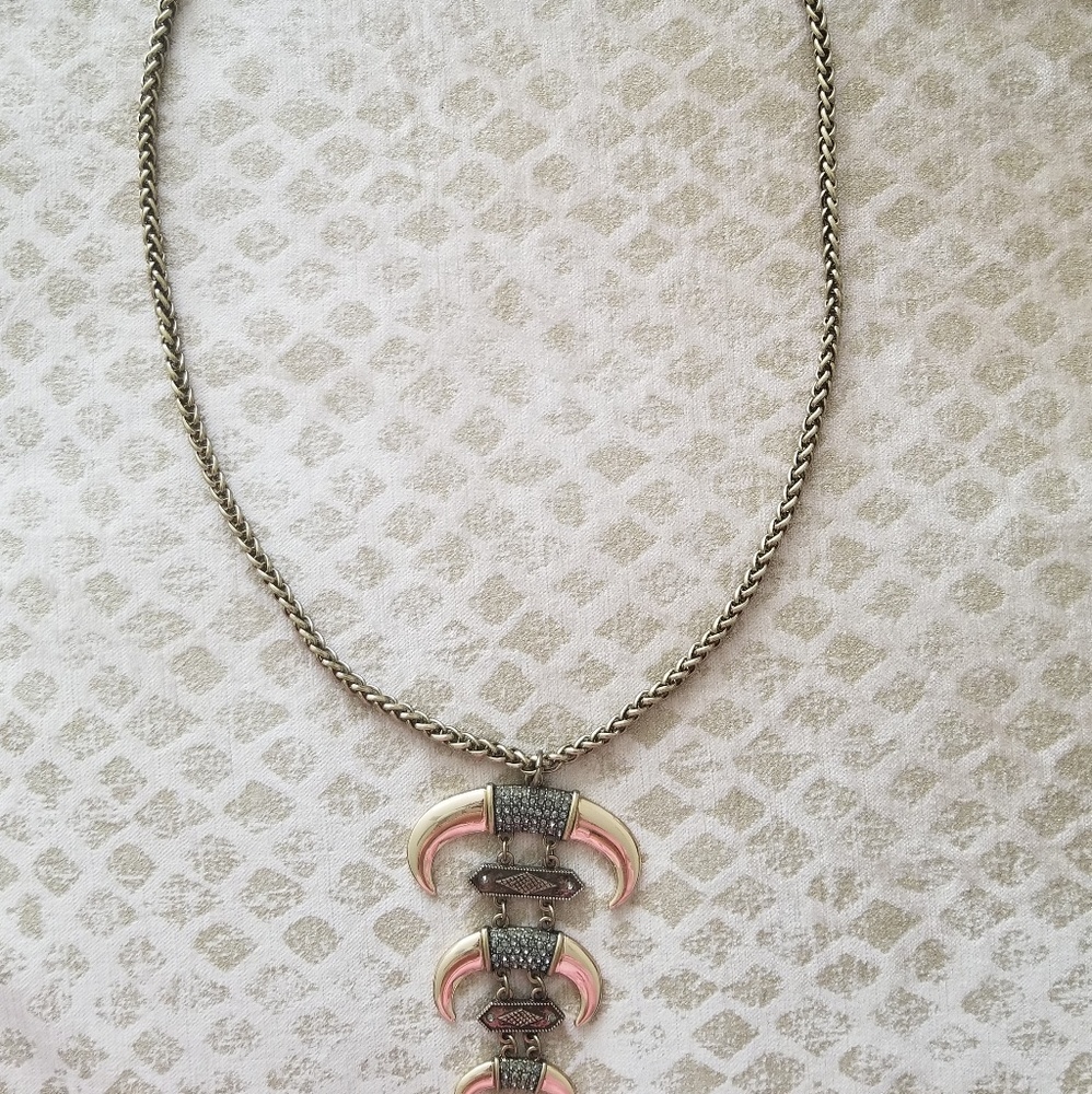 Bebe tribal dark gold necklace